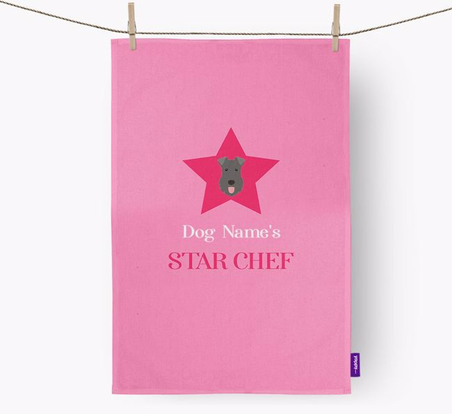 '{dogsName}'s Star Chef' - Personalized {breedFullName} Dish Towel